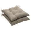 Outdoor 2 Piece Tufted Conversation/Deep Seating Cushion Set   Brown 