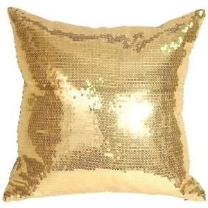Pillow Decor   Gold Sequins 16 x 16 Decorative Throw Pillow  