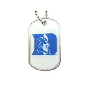  Duke Blue Devils Dog Tag Domed Necklace Charm Chain Ncaa 