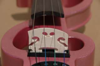 Pro. 4/4 Pink Electric Violin Pro. Pickup / Case / Bow  