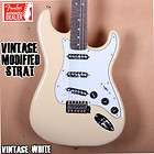   Vintage Modified 70s Stratocaster White 70s Strat Electric Guitar New