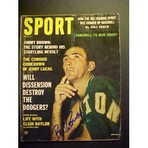 Bob Cousy Boston Celtics Autographed March 1963 Sport Magazine