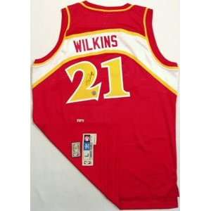  Autographed Dominique Wilkins Jersey   Red Adidas Swingman 