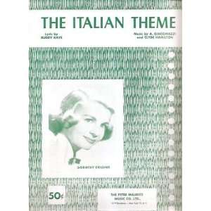    Sheet Music The Italian Theme Dorothy Collins 156 