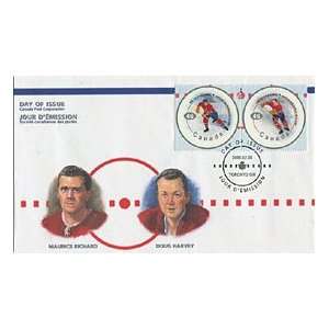  Maurice Richard & Doug Harvey First Day Cover Sports 