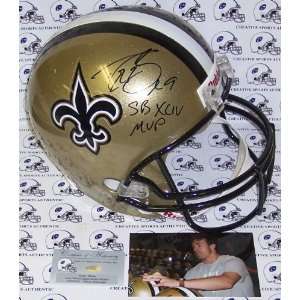 Drew Brees Hand Signed New Orleans Saints Full Size Helmet
