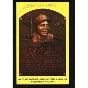 Eddie Mathews Hand Signed Hof Vintage Postcard Psa ~~   MLB Cut 
