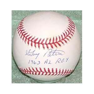  Signed Gary Peters/Autographed ROY 1963 Baseball Sports 