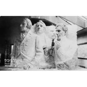  c1936 photo Gutzon Borglums model of Mt. Rushmore 
