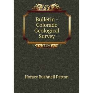   Bulletin   Colorado Geological Survey Horace Bushnell Patton Books