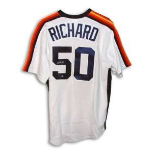  J.R. Richard Autographed/Hand Signed Houston Astros White 