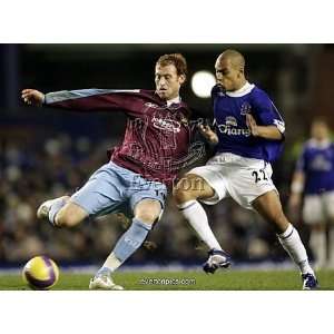 Everton v West Ham   James Collins and Evertons James Vaughan Canvas 