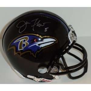 Joe Flacco Autographed Mini Helmet   Autographed NFL Mini Helmets