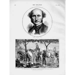  1873 Portrait John Stuart Mill Carlist Spain Pampeluna 