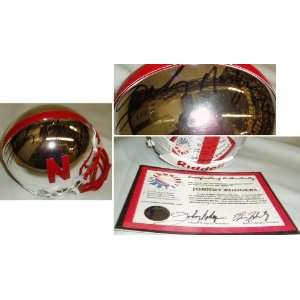 Johnny Rodgers Signed Neb Chrome Mini Helmet Sports 