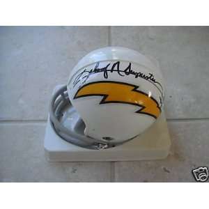  Johnny Rodgers San Diego Chargers Signed Mini Helmet 