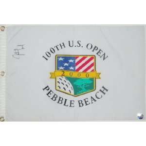  Justin Leonard Signed 2000 Pebble Beach US Open Flag 
