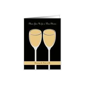  Wine Bridal Shower Invitation    White Wine Card Health 