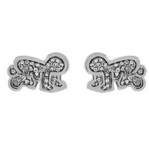 Keith Haring Crawling Baby Silver & Pave CZ Earrings