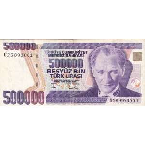  TURKEY (1970) 500,000 LIRASI 