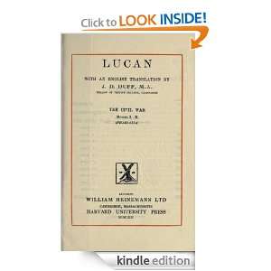 Lucan  the civil war books I X James Duff  Kindle Store