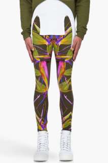 Givenchy Green Floral Leggings for men  