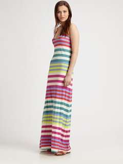 Splendid   Tropical Striped Racerback Maxi Dress