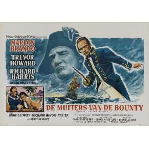  Mutiny on the Bounty (1962) 27 x 40 Movie Poster Belgian 