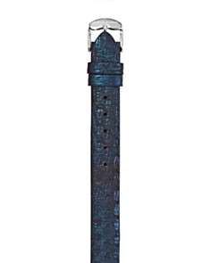 Philip Stein Metallic Navy Calf Leather Watch Strap, 12mm