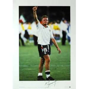  Paul Gascoigne   Gazzas Tears   Autographed 420mm x 594mm 