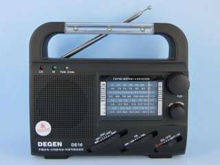 DEGEN DE16 FM/FML/MW/SW Hand Crank Emergency Radio DE16  