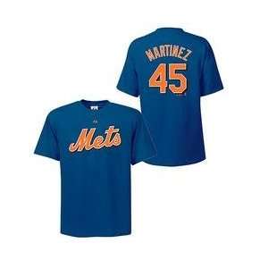 New York Mets Pedro Martinez Player Name & Number T Shirt by Majestic 