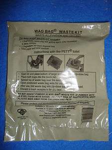   100) Wag Bag by Phillips Environmental, Toilet Bag, Paper, Gel Powder