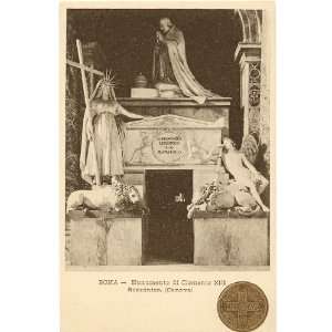   Postcard Monument of Pope Clement XIII   Rome Italy 
