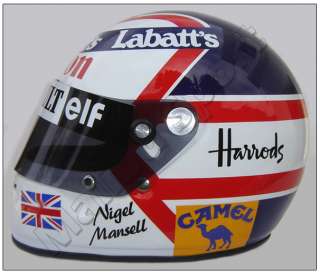 Nigel Mansell 1992 F1 Replica Helmet Full Scale 11. Real Photographic 