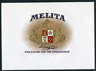 MELITA CIGAR LABEL HORSE COAT OF ARMS GOLD TRIM