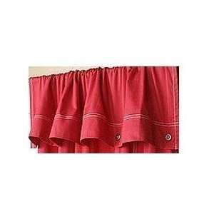    Croscill Chesapeake Red Button Down Valance