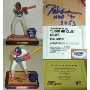 Rod Carew Signed Impressions Figurine PSA COA HOF   MLB Figures