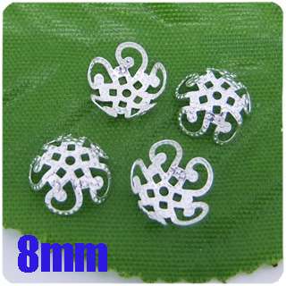   five flower metal Filigree beads Caps J & Finding 8mm P164  