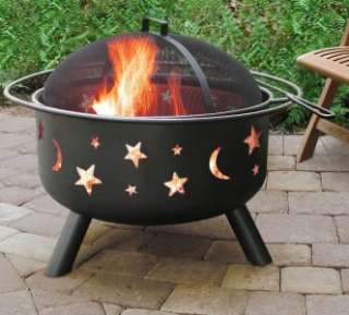 Big Sky Stars and Moon Fire Pit Outdoor Portable Fireplace NEW  