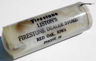 Old IA Thread Holder Adv. FIRESTONE TIRES Red Oak Iowa  