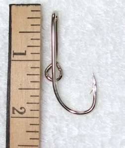 Chrome / Silver Colored Fish Hook Hat Pin or Tie Clip  