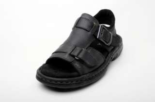 GBX Mens Sandals 165021 Fisherman Leather Black  
