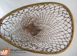 vtg KASSNAR Wood Handle Trout Fishing Net 23 Antique Nautical Rustic 
