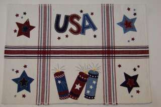 4th of July Patriotic Placemats 8 Styles U Pick NWT  