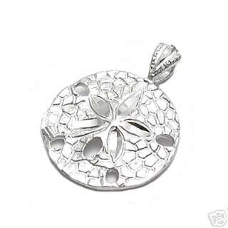 Sterling Silver Flat Sand Dollar Pendant A7212  