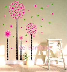   FLOWER TREE Girl Kids Bedroom Nursery Removable Wall Stickers Decal