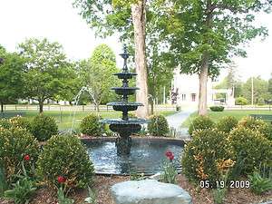 Classic French Victorian Garden Fountain Swan Base 5 Tier Antique 