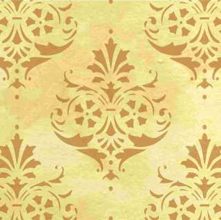 Damask Design * Large stencil for painting walls 0105A  