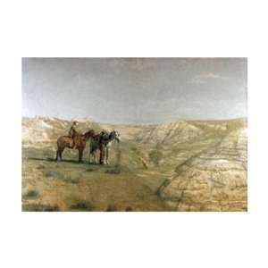 Thomas Eakins   Cowboys In The Badlands Giclee Canvas